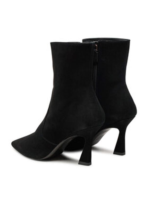 Stuart Weitzman Botki Vinnie Bootie SJ450 Czarny. Kolor: czarny. Materiał: skóra, zamsz