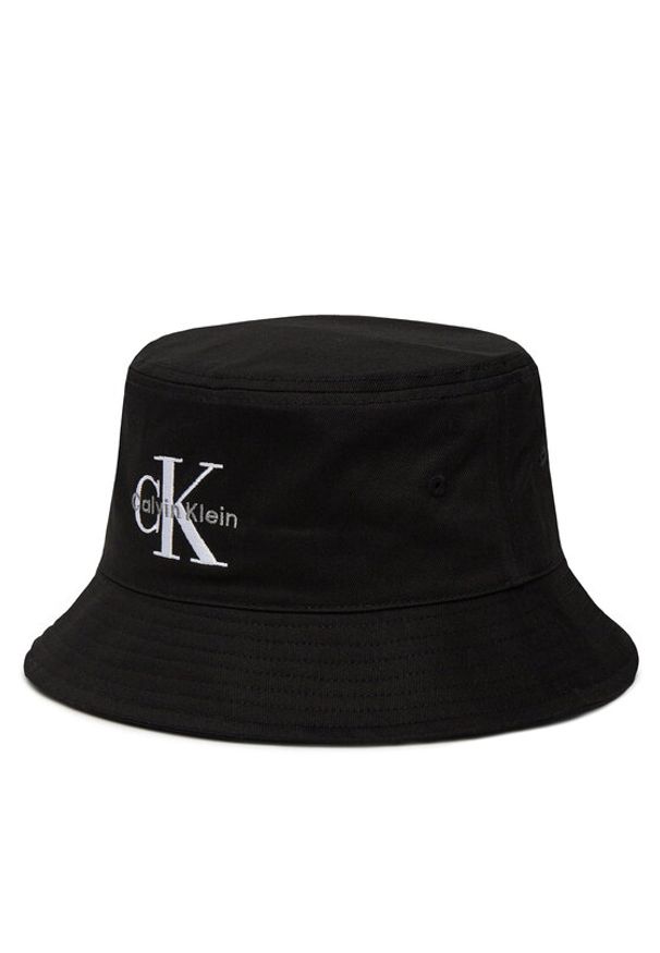 Calvin Klein Jeans Kapelusz Monologo LV04K5017G Czarny. Kolor: czarny. Materiał: bawełna, materiał
