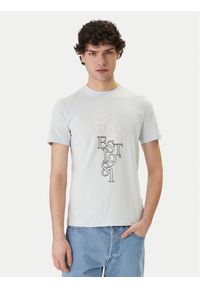 Guess T-Shirt M6GI10 K2991 Błękitny Slim Fit. Kolor: niebieski. Materiał: bawełna #1