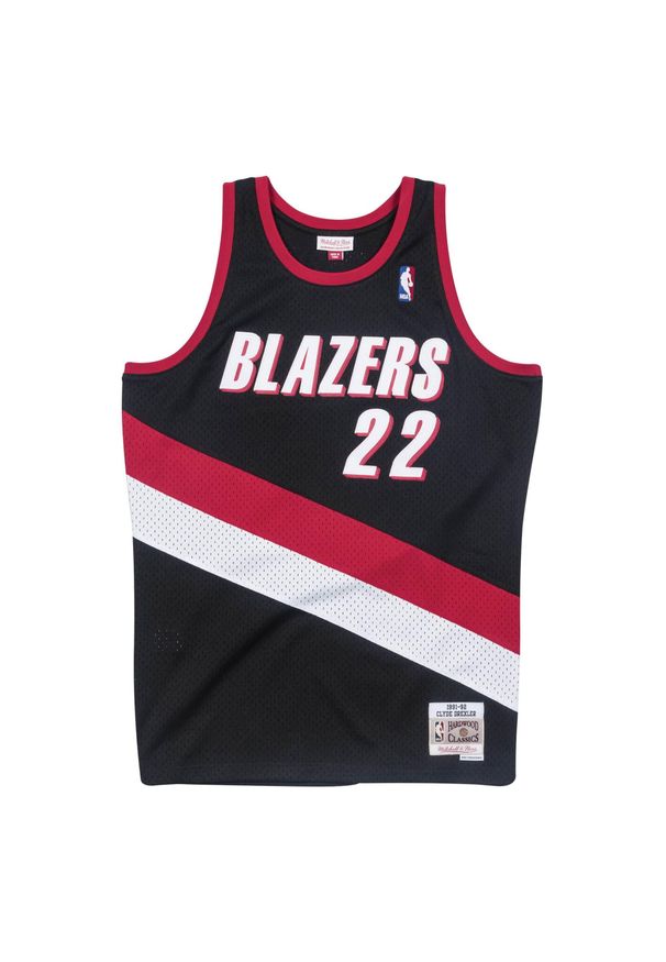 Mitchell & Ness - Koszulka Nba Portland Trailblazers Clyde Drexler. Kolor: czerwony, wielokolorowy, czarny. Sport: koszykówka