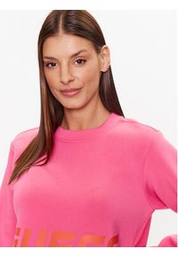 Guess Bluza V3YQ02 K7UW2 Różowy Oversize. Kolor: różowy. Materiał: wiskoza