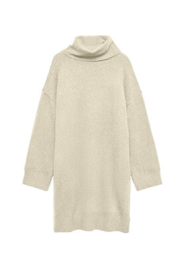Vero Moda Sukienka dzianinowa Aquarius 10331900 Beżowy Regular Fit. Kolor: beżowy. Materiał: syntetyk
