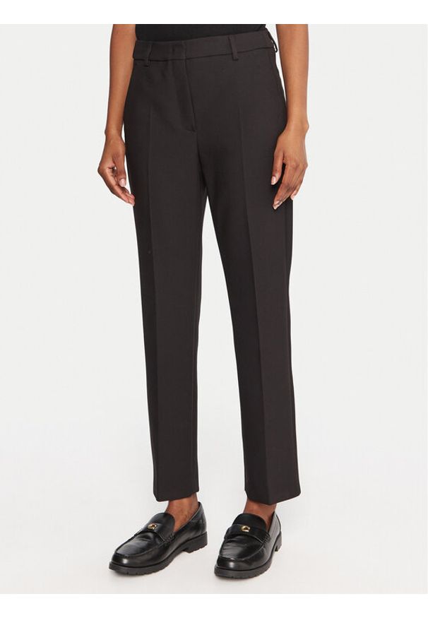 Weekend Max Mara Chinosy Rana 2515131031 Czarny Slim Fit. Kolor: czarny. Materiał: syntetyk