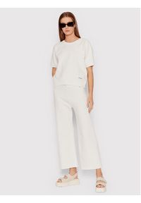 Liviana Conti Spodnie dresowe F2SJ75 Biały Relaxed Fit. Kolor: biały. Materiał: bawełna #5