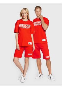 Champion Szorty sportowe Unisex STRANGER THINGS 217782 Czerwony Regular Fit. Kolor: czerwony. Materiał: syntetyk, bawełna. Styl: sportowy #3