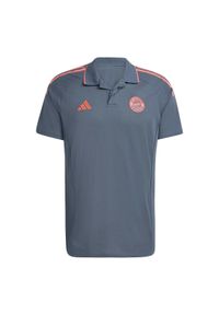 Adidas - Polo Bayernu Monachium 2025/26. Typ kołnierza: polo. Kolor: szary. Sport: piłka nożna #1