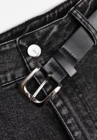 Born2be - Czarna Bawełniana Spódnica Denimowa o Kroju Syrenki z Paskiem Agenia. Okazja: na co dzień, na spotkanie biznesowe, do pracy. Kolor: czarny. Materiał: bawełna. Styl: casual, biznesowy, klasyczny #3