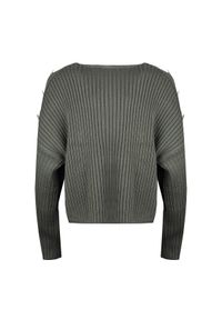 Marciano Guess Sweter | 74G5755370Z | Kobieta | Wojskowa Zieleń. Materiał: wełna, akryl. Wzór: ze splotem, aplikacja. Styl: militarny #3