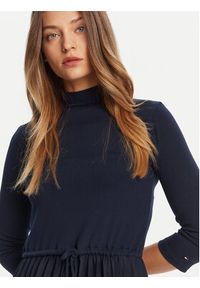 TOMMY HILFIGER - Tommy Hilfiger Sukienka codzienna WW0WW46138 Granatowy Slim Fit. Okazja: na co dzień. Kolor: niebieski. Materiał: wiskoza. Typ sukienki: proste. Styl: casual #3