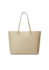 Lauren Ralph Lauren - LAUREN RALPH LAUREN Torebka 431911655015 Beżowy. Kolor: beżowy. Materiał: skórzane #4