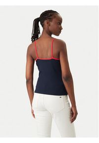 Tommy Jeans Top DW0DW22261 Granatowy Slim Fit. Kolor: niebieski. Materiał: bawełna #2