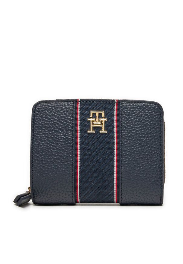 TOMMY HILFIGER - Tommy Hilfiger Mały Portfel Damski Th Legacy Med Za AW0AW16924 Granatowy. Kolor: niebieski. Materiał: skóra