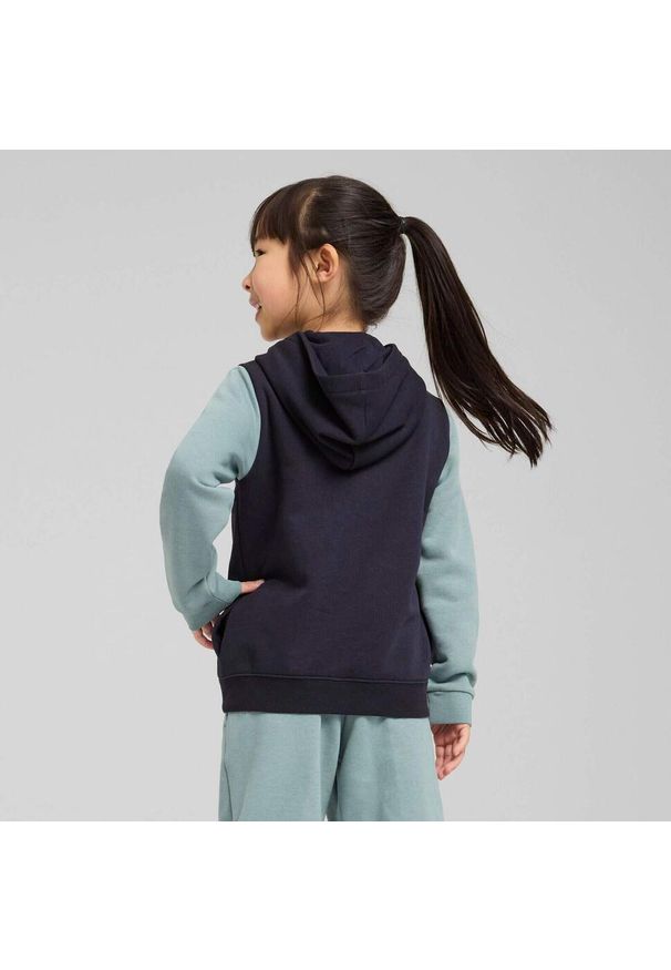 Bluza z kapturem Puma Sandy Adventures Hoodie Full-zip Tr, Dzieci. Typ kołnierza: kaptur. Kolor: niebieski. Materiał: bawełna, materiał