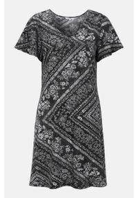 Cellbes - Dżersejowa sukienka ze wzorem. Kolor: czarny. Materiał: jersey. Typ sukienki: rozkloszowane. Styl: elegancki #4