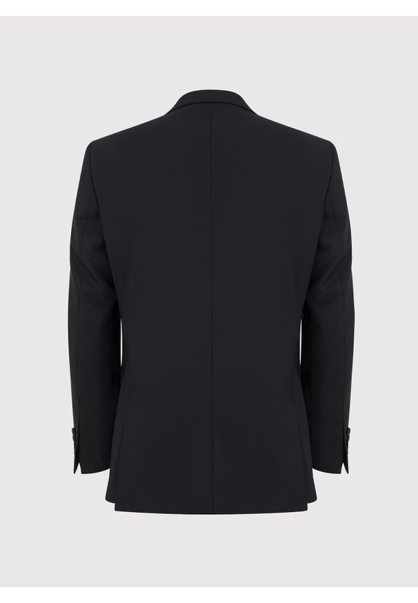 Pako Lorente - PAKO LORENTE – Wełniana marynarka garniturowa w kolorze czarnym. Okazja: na spotkanie biznesowe. Kolor: czarny. Materiał: wełna. Wzór: gładki. Styl: biznesowy