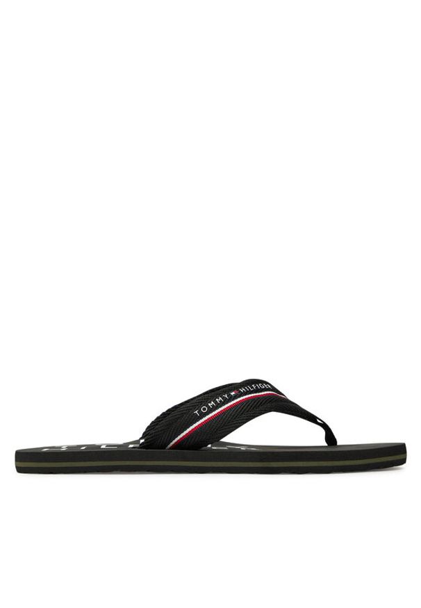 TOMMY HILFIGER - Tommy Hilfiger Japonki Web Beach Sandal FM0FM05340 Czarny. Kolor: czarny. Materiał: materiał