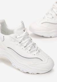 Renee - Białe Sneakersy Sznurowane na Grubej Podeszwie Brittney. Kolor: biały #5