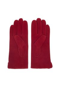 Wittchen - Damskie rękawiczki welurowe ciemny czerwone. Kolor: czerwony. Materiał: welur, skóra. Wzór: aplikacja. Styl: klasyczny, elegancki #2