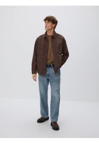 Reserved - Jeansowa koszula regular fit - dark grey jeans. Materiał: jeans #1