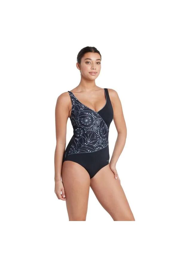 ZOGGS - Zoggs Stellar Wrap Front Swimsuit – Rozmiar 32. Kolor: czarny