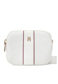 TOMMY HILFIGER - Tommy Hilfiger Torebka Poppy Camera Bag Corp AW0AW17230 Biały. Kolor: biały. Materiał: skórzane