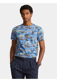 Polo Ralph Lauren T-Shirt 710935547001 Niebieski Regular Fit. Typ kołnierza: polo. Kolor: niebieski. Materiał: bawełna