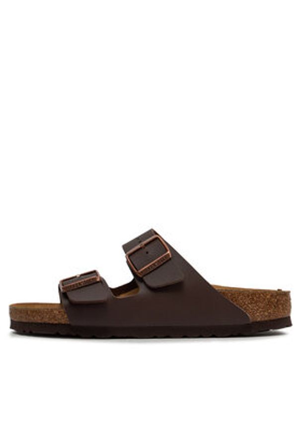 Birkenstock Klapki Arizona Birko-Flor 0051703 Brązowy. Kolor: brązowy. Materiał: skóra