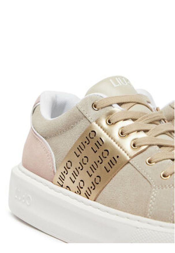 Liu Jo Sneakersy BA5005 PX353 Beżowy. Kolor: beżowy. Materiał: skóra, zamsz
