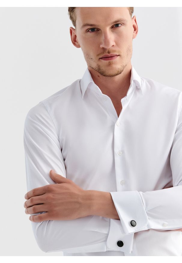 Pako Lorente - PAKO LORENTE – Koszula męska EMAHO P000B-1X-576-B. Materiał: bawełna. Długość rękawa: długi rękaw. Długość: długie. Wzór: gładki. Styl: elegancki