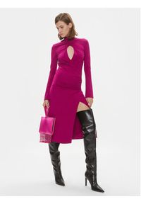 Pinko Sukienka koktajlowa Alpha 102367 A1DE Fioletowy Slim Fit. Kolor: fioletowy. Styl: wizytowy #3