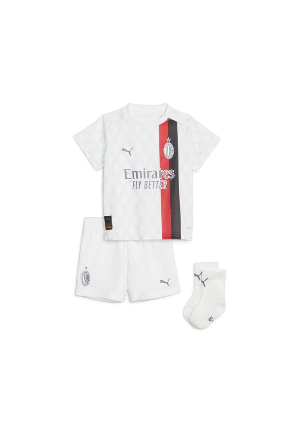 Puma - Niemowlęcy zestaw wyjazdowy AC Milan 23/24 PUMA White Feather Gray. Kolor: wielokolorowy, szary, biały