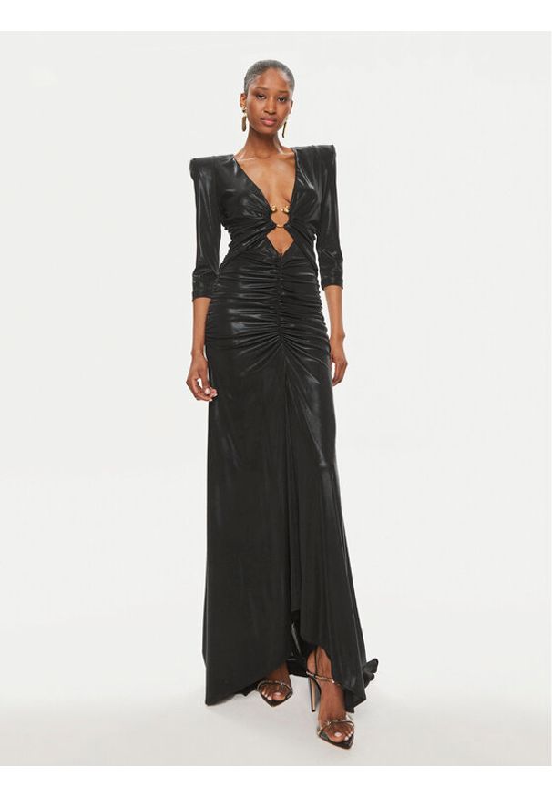 Babylon Sukienka wieczorowa S00858 Czarny Slim Fit. Kolor: czarny. Materiał: syntetyk. Styl: wizytowy