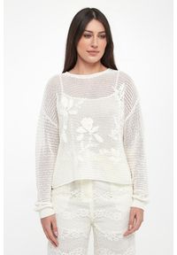 Twinset Milano - Sweter damski ażurowy TWINSET. Wzór: ażurowy #5