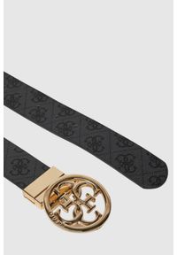 Guess - GUESS Czarny dwustronny pasek Noelle. Kolor: czarny