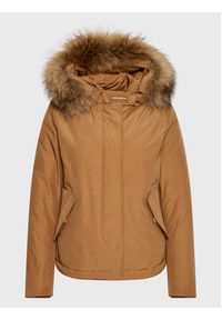 Woolrich Kurtka puchowa Arctic Raccoon CFWWOU0548FRUT0001 Brązowy Regular Fit. Kolor: brązowy. Materiał: bawełna #5