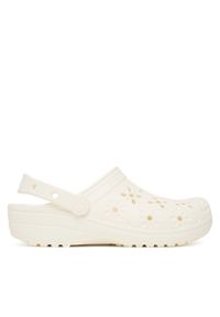 Crocs Klapki Classic Floral Cut-Out Clog 210927 Écru