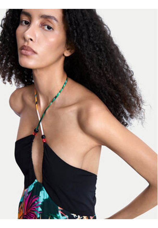 Desigual Sukienka letnia Daikiri Cord 26SWVW63 Kolorowy Regular Fit. Materiał: wiskoza. Wzór: kolorowy. Sezon: lato