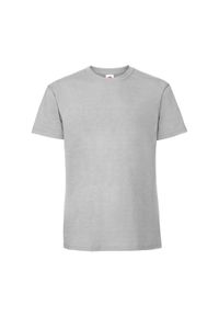 FRUIT OF THE LOOM - Męska Koszulka Iconic Premium Ringspun Cotton T-shirt. Kolor: szary