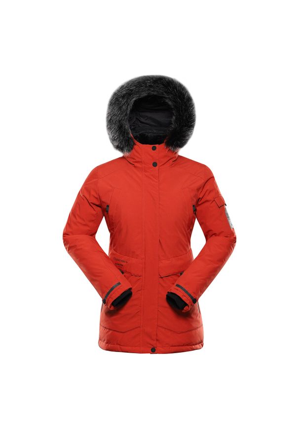 ALPINE PRO - Kurtka damska zimowa wodoodporna Alpine Pro Werda 2. Kolor: czerwony. Sezon: zima. Sport: turystyka piesza