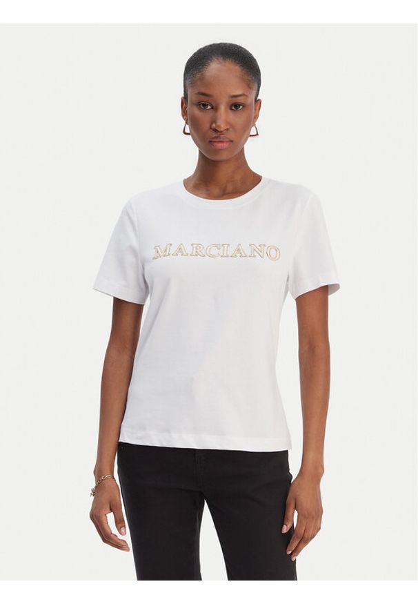 Marciano Guess T-Shirt 6RGI04 6008A Biały Regular Fit. Kolor: biały. Materiał: bawełna