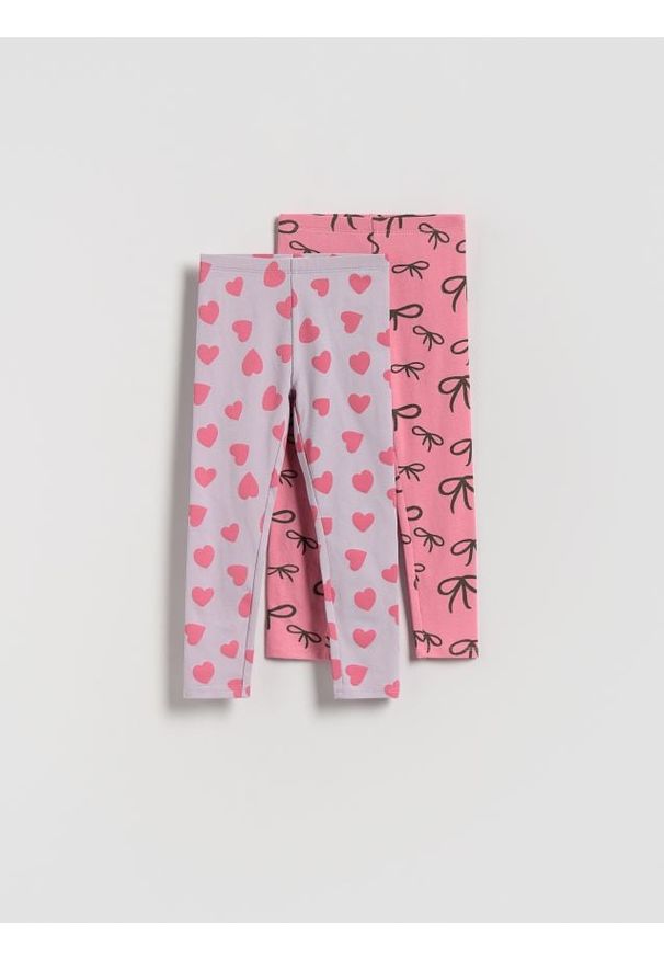 Reserved - Bawełniane legginsy 2 pack - wielobarwny. Materiał: bawełna
