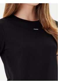 Pinko - PINKO T-Shirt Basico 100373 A2RE Czarny Regular Fit. Kolor: czarny. Materiał: bawełna #5