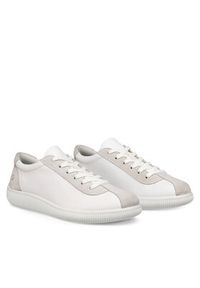 ecco - ECCO Sneakersy Soft Zero W 22025352292 Biały. Kolor: biały. Materiał: skóra