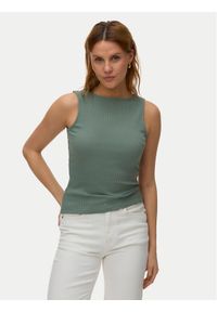 Vero Moda Top Ruby 10342997 Zielony Slim Fit. Kolor: zielony. Materiał: bawełna #1