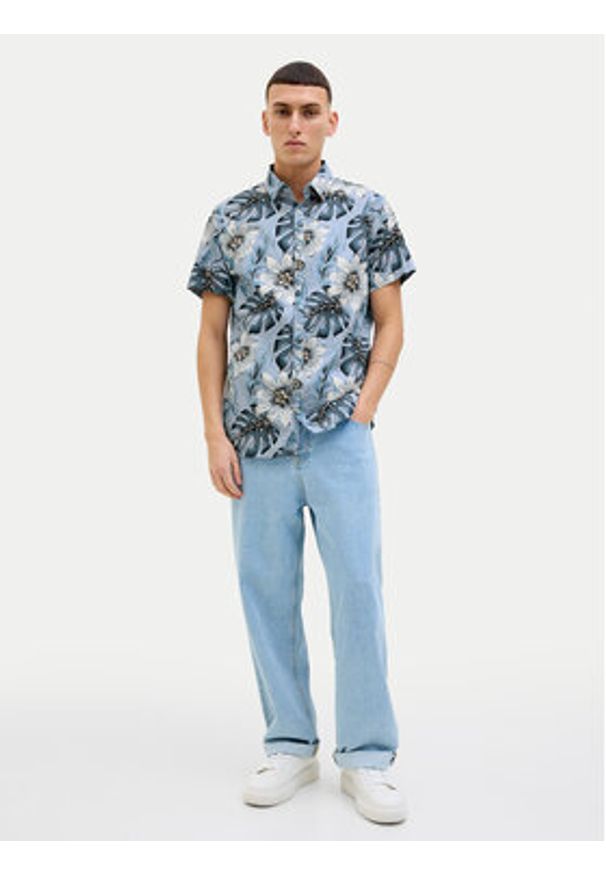 Jack & Jones - Jack&Jones Koszula Hawaii 12269137 Błękitny Comfort Fit. Kolor: niebieski. Materiał: bawełna