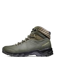 Buty trekkingowe męskie Mammut Mercury Iv Mid Gtx. Wysokość cholewki: za kostkę. Zapięcie: sznurówki. Kolor: zielony. Materiał: skóra, tkanina. Szerokość cholewki: normalna