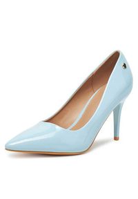 DeeZee Szpilki EZ-23-1 Błękitny. Kolor: niebieski. Materiał: skóra. Obcas: na szpilce #4