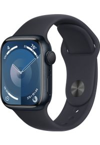 APPLE - Smartwatch Apple Watch 9 41mm GPS Midnight Alu Sport S/M Granatowy (MR8W3QP/A). Rodzaj zegarka: smartwatch. Kolor: niebieski. Styl: sportowy #1