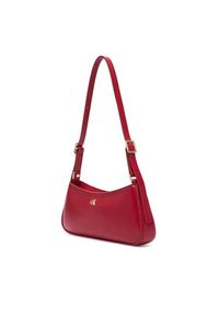 Calvin Klein Torebka Ck Small Shoulder Bag LV04F3170G Bordowy. Kolor: czerwony. Materiał: skórzane #4