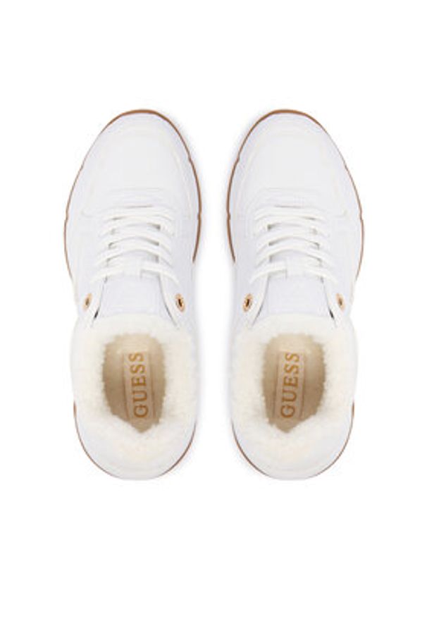 Guess Sneakersy FLFRRE ELE12 Biały. Kolor: biały. Materiał: skóra